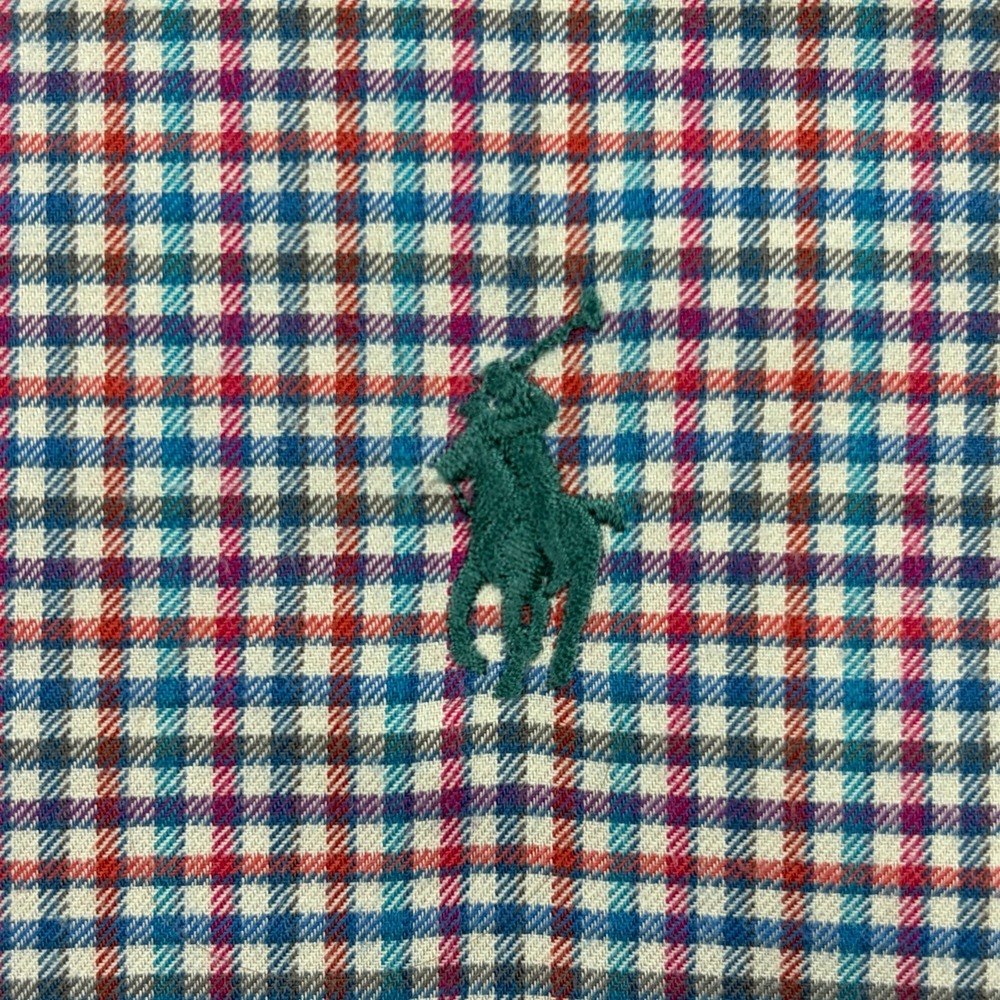 Ralph Lauren Shirt Mens Large Blue Red Tattersall Check Ivy Trad Button Down - Picture 3 of 9